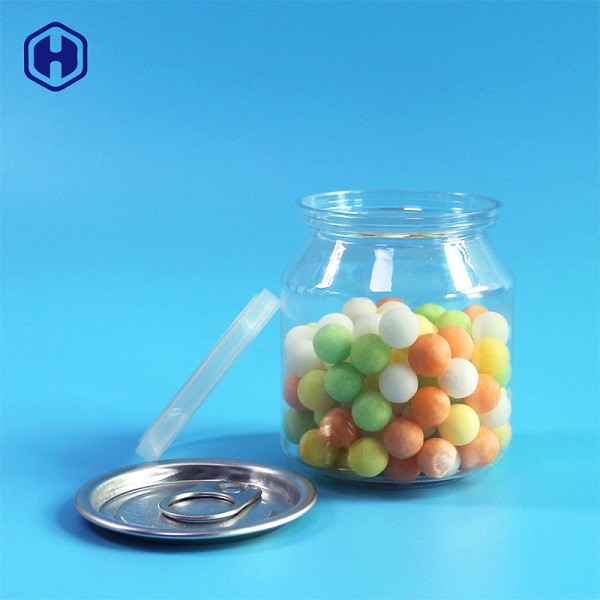 Gıda Güvenli Şeffaf Plastik Kutular Snack Şekerleri Pacing Plastik Silindir Konteyner